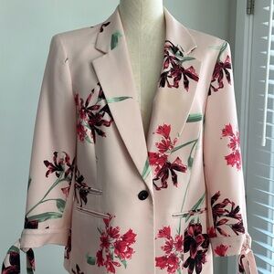Nine West Pink Floral Blazer